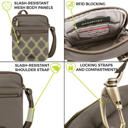 Travelon Anti-Theft Courier Small N/S Slim Bag