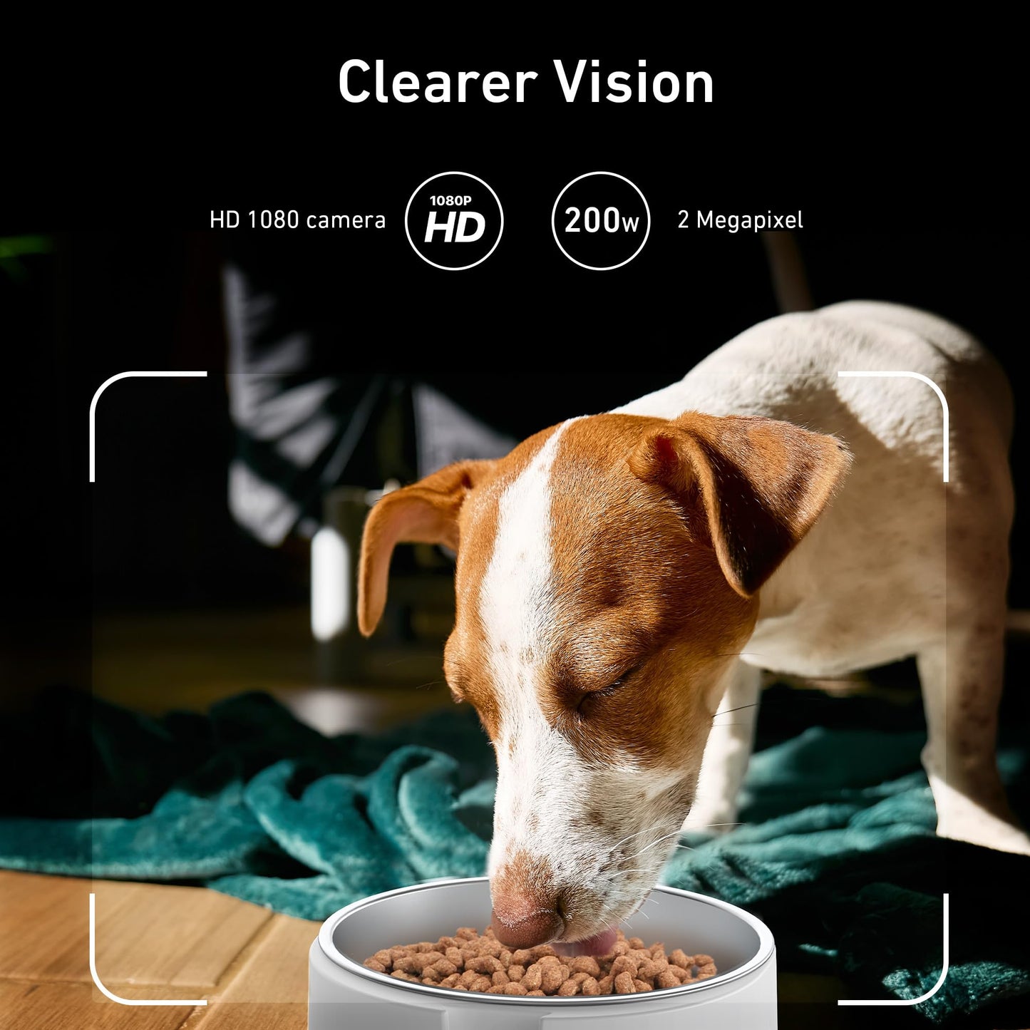 Automatic Dog & Cat Feeder with Camera & WiFi – 8L/34 Cups, 1080P Night Vision, 2.4 & 5G WiFi, 2-Way Talk, 10s Voice Recording, Timed Food Dispenser, Up to 99 Portions, 15 Meals Per Day