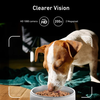 Automatic Dog & Cat Feeder with Camera & WiFi – 8L/34 Cups, 1080P Night Vision, 2.4 & 5G WiFi, 2-Way Talk, 10s Voice Recording, Timed Food Dispenser, Up to 99 Portions, 15 Meals Per Day