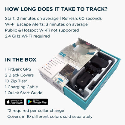 FitBark GPS Dog Tracker 1st Gen (2019) Previous Generation Black