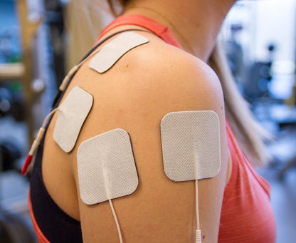 reserv 2" x 2" Premium Re-Usable Self Adhesive Electrode Pads for TENS/EMS Unit, Fabric Backed Pads with Premium Gel (Latex Free) (4 Pack (160 electrodes)