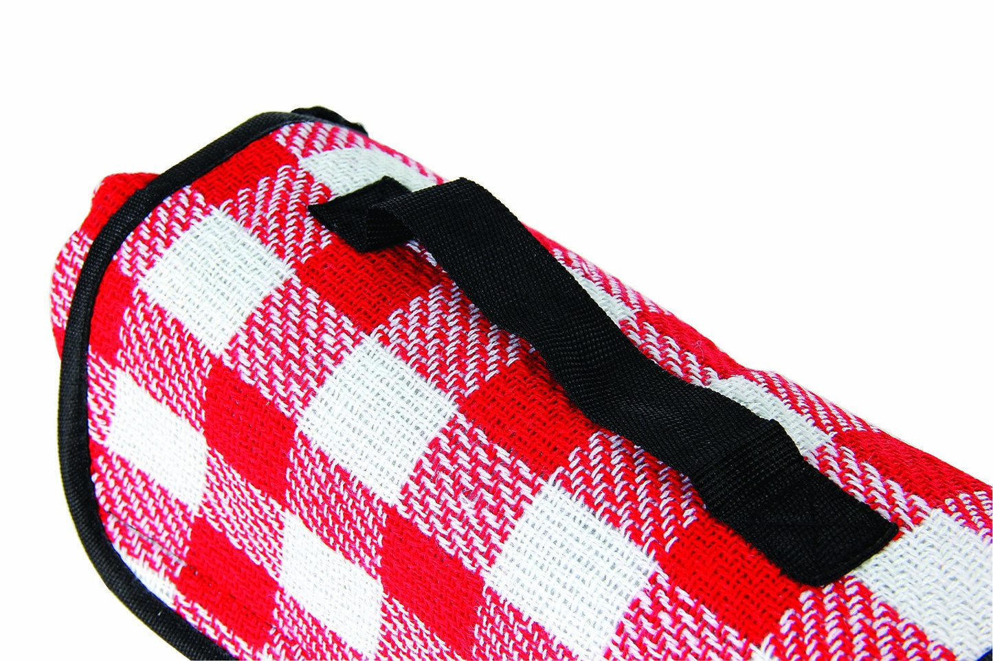 Camco Classic Red & White Checkered Picnic Blanket with Waterproof Backing - Includes Convenient Carry Strap | Comfortable and Durable Material | Measures 51" x 59" - (42803)