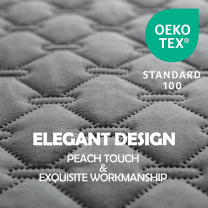 gogobunny 3X Stronger Waterproof Pet Blanket, Scratch Proof Furniture Protector for Dogs Cats, Reversible Cover 30x70 Inch, Dark Grey/Light Grey