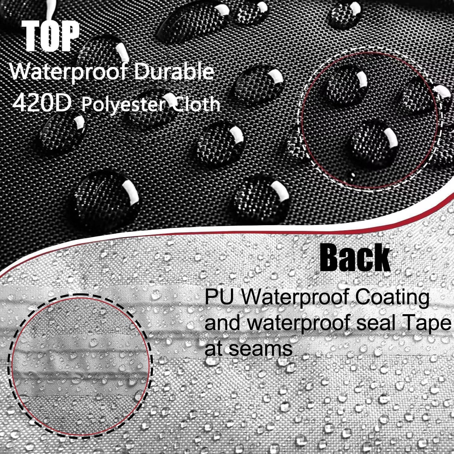 UTV Cover 2 Seater Waterproof Outdoor,Side by Side ATV Covers,Durable Anti-UV All Weather Protection, Compatible with Polaris Ranger RZR Can-am Defender Yamaha Honda Pioneer,115" Lx59 Wx74.8 H