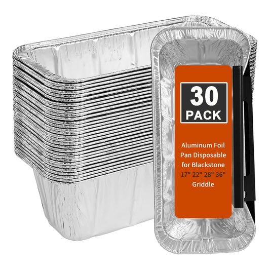 Whaleme Grease Cup Liners for Blackstone Griddle 5017 - Blackstone Griddle Accessories， Disposable Grill Grease Tray, Aluminum Foil Drip Pan Grease Catcher Cup Liner for 17, 22, 28, 36 Inch (30 Pack)