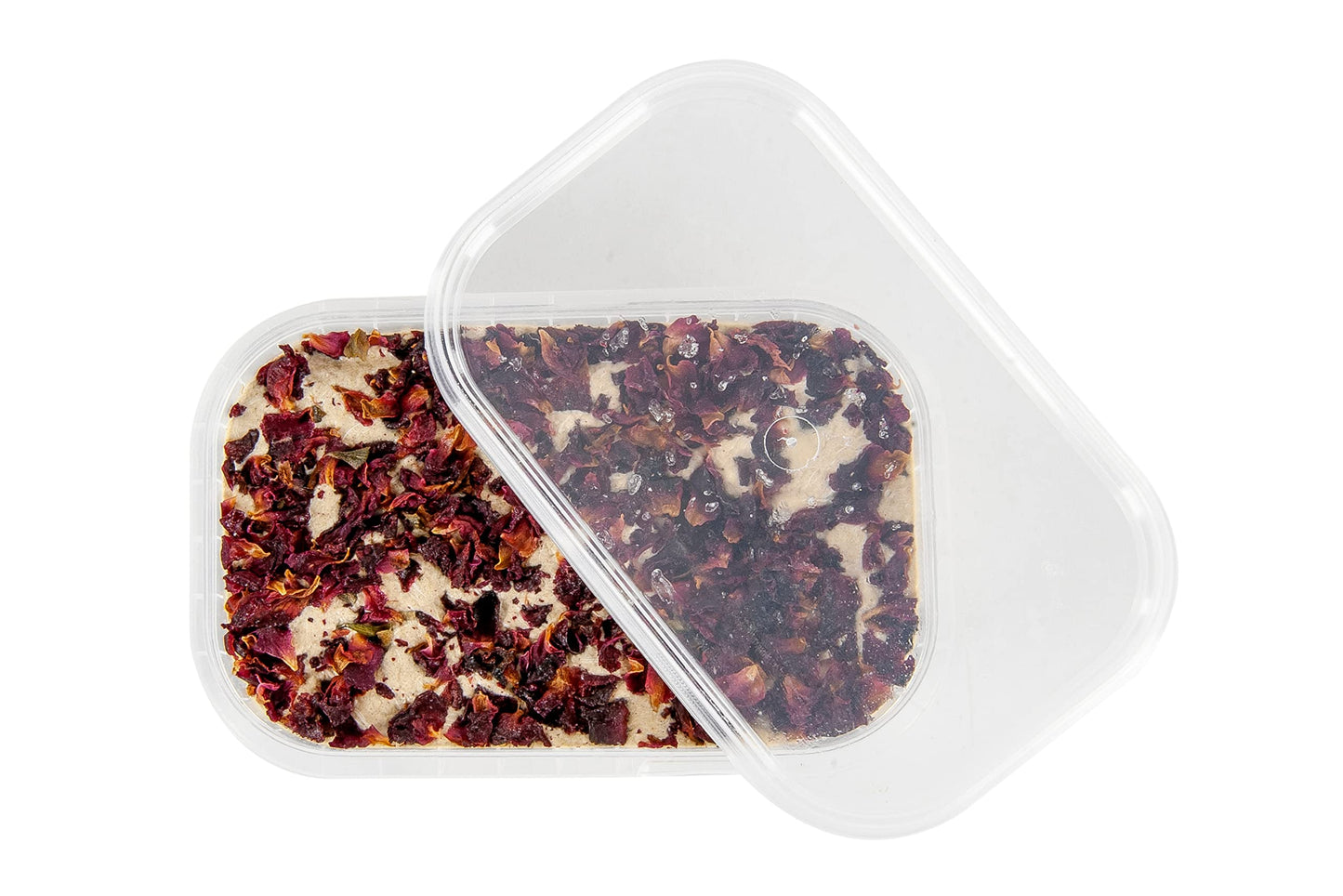 Emirelli Artisanal Halva Dessert – Authentic Middle Eastern Candy Turkish Sweets – Vegan Candy 55%-Tahini Halwa - Halvah Traditional International Sweets - Rose Water and Rose Petal Flavor, Pack of 1