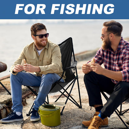 WEIDIORME 2 Pack Lightweight Camping Chairs for Adults & Teens, 250LBS Capacity Foldable Portable Chairs with Carry Bag, Compact Design for Camping, Beach, Picnics, and Outdoor Events