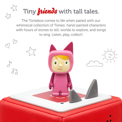 Tonies Creative Audio Character - Record and Upload up to 90 Minutes of Your Own Stories and Songs - Pink/Light
