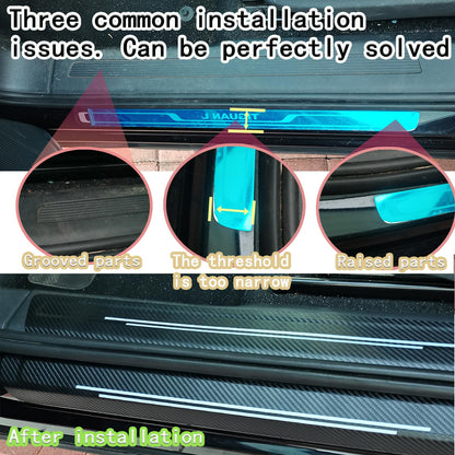 TACOPETS Door sill Protector,Door sill Scratch Protection (Suitable for Most car Models),Anti-Scratch Protection Strips（9PC）