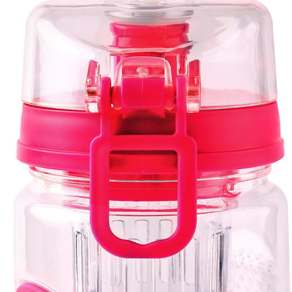 Fruit Infuser Water Bottle 32oz Willceal- Durable, Large - BPA Free Tritan, Flip Lid, Leak Proof Design - Sports, Camping (Pink)