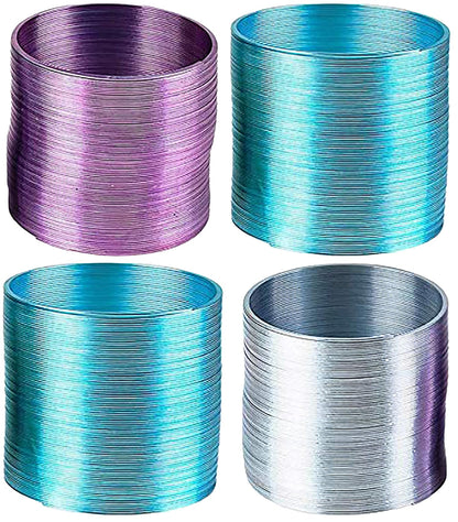 The Dreidel Company Metal Coil Spring, Goody Bag Fillers, Party Favor for Kids, Variety of 2.4" (60mm) Individually Boxed (2-Pack)