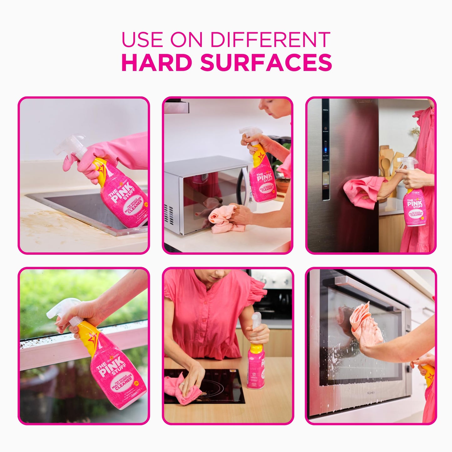 Stardrops The Pink Stuff Miracle Multi-Purpose Cleaner – Removes Grease, Grime, and Stains on Kitchens, Bathrooms, Floors, and More, 25 fl Oz