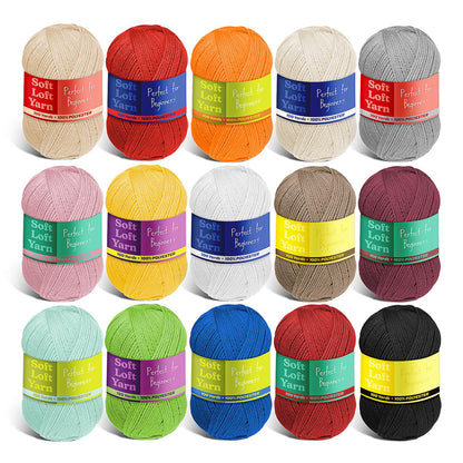 Crochet Kit for Beginners with Yarn, Beginner Crochet Kit for Adults and Kids, 21 Hooks, Knitting Kit Bag, Instructions Step-by-Step Video Tutorials, Plus Crochet Accessories Supplies, Crochet Gifts