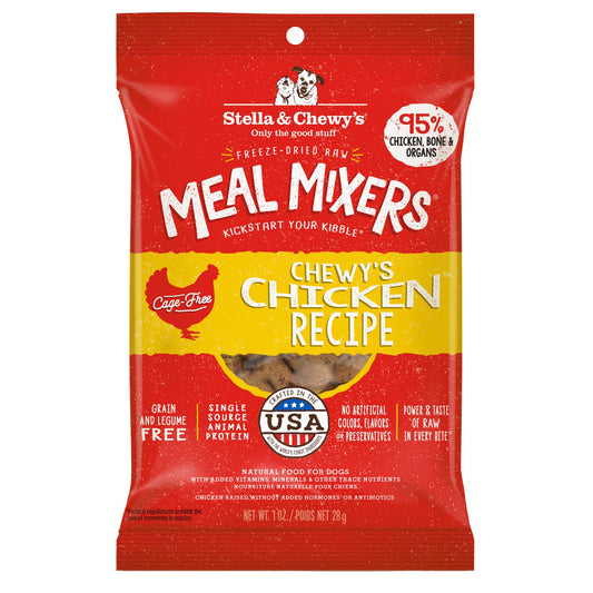 Stella & Chewy's Freeze-Dried Raw Chicken Meal Mixers- Dog Food Topper and Mixer - Made with 95% Cage-Free Chicken, Organs & Bone - Perfect for Picky Eaters - Grain-Free - 1oz