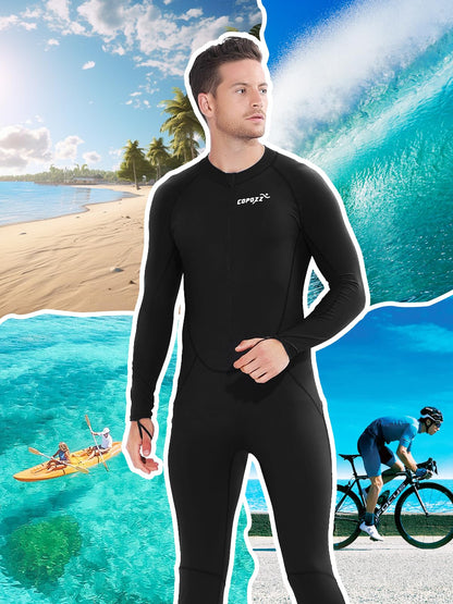 COPOZZ Mens Wetsuit – Full Body UV Protection Wet Suit for Surfing, Diving & Snorkeling