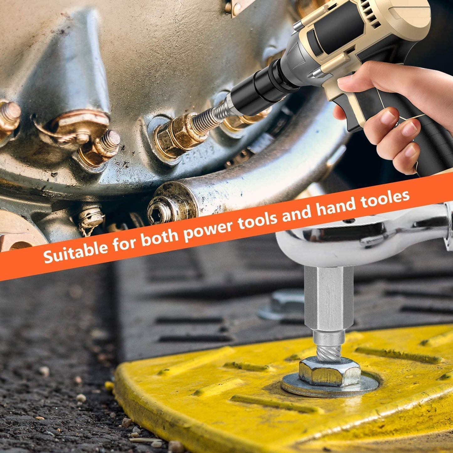 XEWEA 25Pcs Screw Extractor Set Hex Head Multi-Spline Easy Out Bolt Extractor Tool, Chrome Molybdenum Alloy Steel Heavy Duty EZ Out Rounded Screw Remover, Father's Day gift