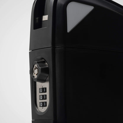 SAFEGO Portable Indoor/Outdoor Lock Box Safe with Key and Combination Access (Compact, Black)