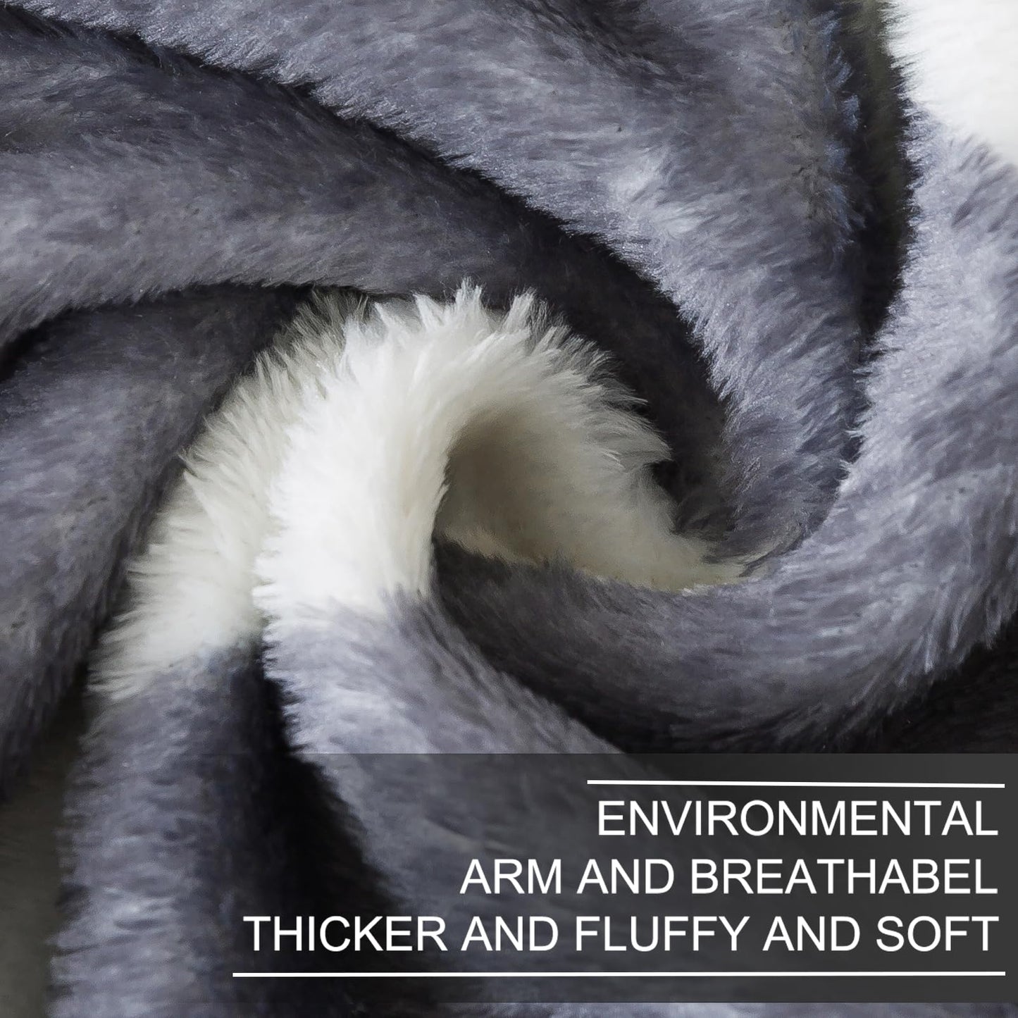 Richave Gray Pattern Twin Size Blanket,Premium Lightweight Anti-Static 66x90 Inches Throw Blankets for Twin/Twin XL Extra Long Bed,Couch, Sofa, Chair, Camping, Picnic,Grey and White