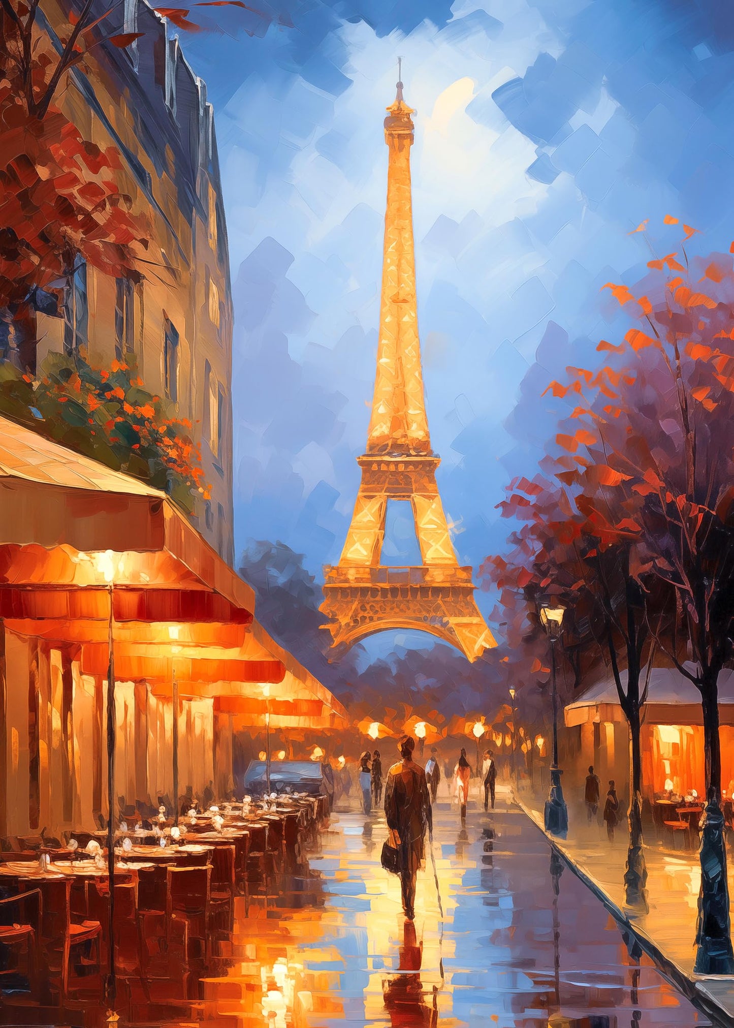 1000 Piece Puzzle for Adults Paris Tower Jigsaw Puzzles 1000 Pieces Eiffel Tower Puzzle for Adults Paris Night View Oil Painting 1000 Piece Jigsaw Puzzles Challenging Gift for Teens Seniors