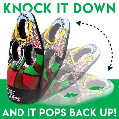 Franklin Sports Kids Football Target Toss Game with 3 Target Holes - 2 7.25" Footballs Included with Pump - 45" Tall