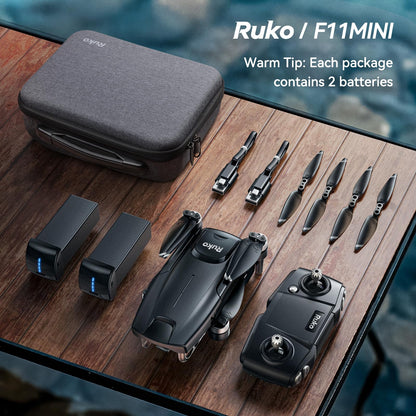 Ruko F11MINI Drone with Camera 4K, Under 249g, 60 Mins Flight with 2 batteries, 5GHz Transmission, GPS Auto Return, Brushless Motor, Foldable and Lightweight, FPV Quadcopter for Beginner, Adults