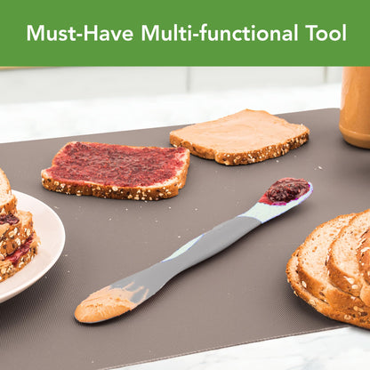 Tovolo Scoop & Spread Tool – Dual-Ended Silicone & Nylon Kitchen Utensil for Spreading, Scraping, Scooping, Slicing – BPA-Free, Heat-Resistant, Dishwasher Safe