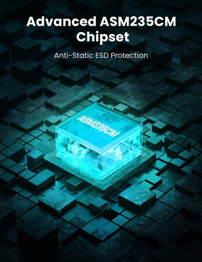 UGREEN USB C Hard Drive Enclosure for 2.5" SATA SSD HDD - Aluminum USB C to SATA Adapter USB 3.1 Gen 2 Support UASP - Compatible with MacBook Pro Air, WD, Seagate, Toshiba, Samsung, Hitachi