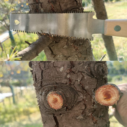 WEIMELTOY Small Woodworking Hand Saw, 6 inch Flexible Blade Double edge TPI 17/11 Pull Saw for Craft, Hobby, DIY, Non Slip Wood Handle Garden Trim, Sharp and Light Woodworking Tools