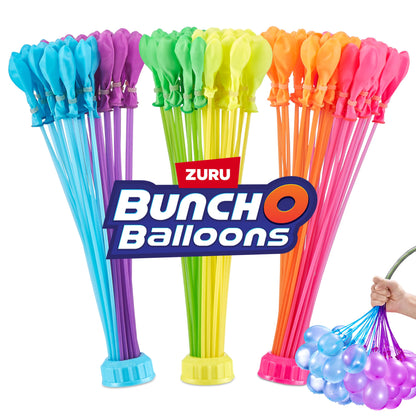 Bunch O Balloons Tropical Party by ZURU, 100+ Rapid-Filling Self-Sealing Tropical Colored Water Balloons for Outdoor Family, Friends, Children Summer Fun (3 Count)