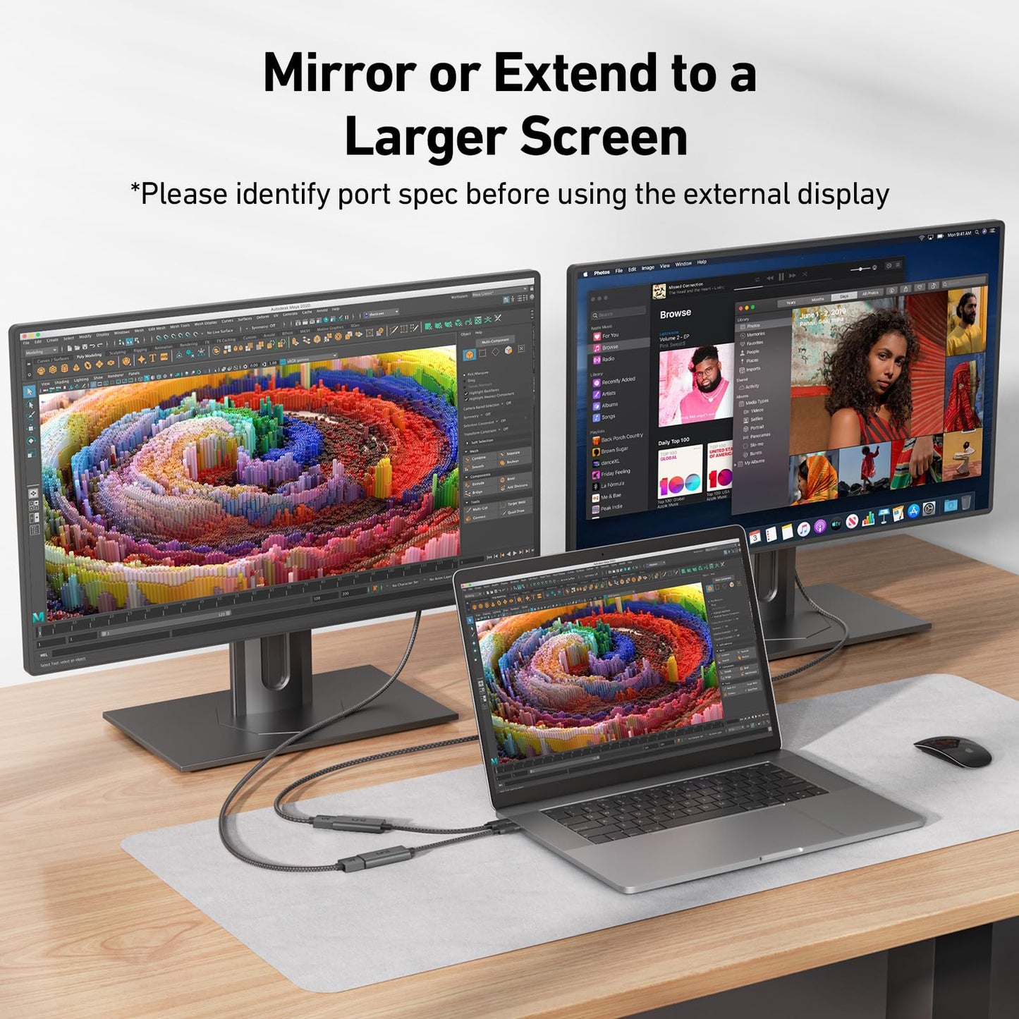 uni USB-C to HDMI Adapter 4K@60Hz, Thunderbolt 3/4 to HDMI Adapter, Type C HDMI Converter, Compatible with MacBook Pro/Air 2022, iPad Pro/Air, Surface Laptop, Dell XPS, Chromebook, Galaxy & More