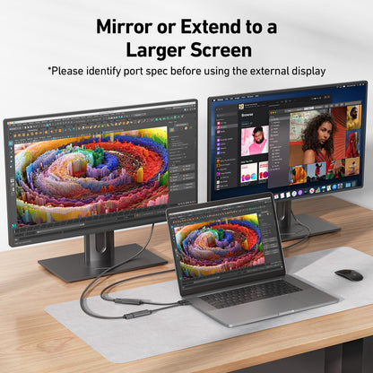 uni USB-C to HDMI Adapter 4K@60Hz, Thunderbolt 3/4 to HDMI Adapter, Type C HDMI Converter, Compatible with MacBook Pro/Air 2022, iPad Pro/Air, Surface Laptop, Dell XPS, Chromebook, Galaxy & More