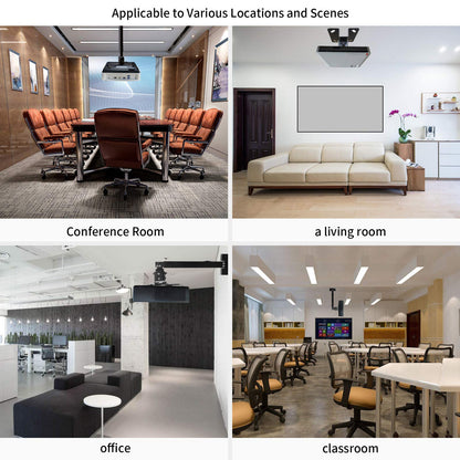 Tonalee Projector Mount Wall or Ceiling Projection Mount Bracket with Adjustable Height and Extendable Arms Mounts for Home and Office Projector