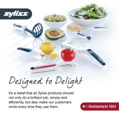 Zyliss Lock N' Lift Can Opener with Lid Lifter Magnet - Manual Opener with Locking Mechanism - Easy-to-Turn - Magnetic Can Opener - White/Gray