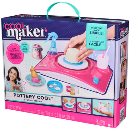 Cool Maker, Pottery Studio, Air-Dry Clay Pottery Wheel Sculpting & Craft Kit, Arts and Crafts Kids Toys for Ages 8 and up (Packaging May Vary)