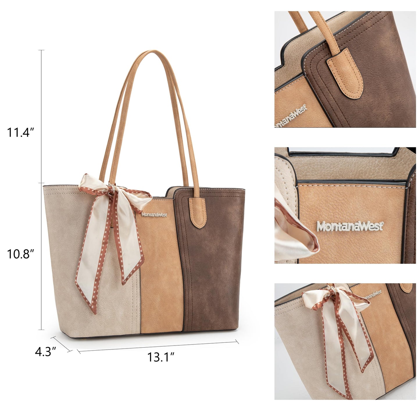 Montana West Tote Bags for Women Medium Top Handle Satchel Purses Large Shoulder Handbag Hobo Bags MWC-323BTN
