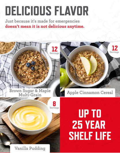 ReadyWise Emergency Food Supply - 132 Servings, Survival Bucket, Dehydrated & Freeze Dried Protein Meals, Camping Essentials, Ready to Eat Disaster Prepping Supplies,up to 25 Year Shelf Life