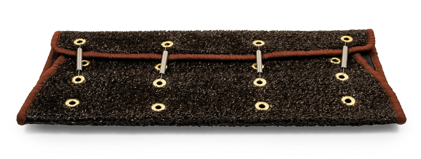 Camco 42949 RV Step Rug (Premium Radius Wrap Around Step Rug, Turf Material (22" Wide) - Brown)