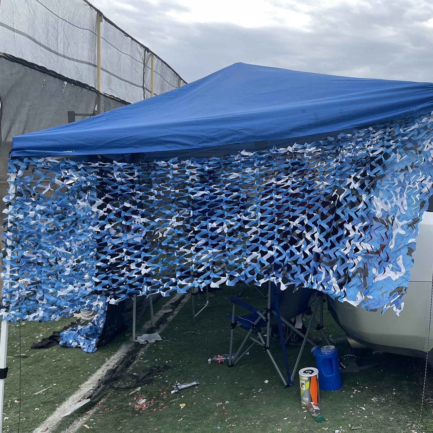 Yeacool Sheerness Camo Netting for Hunting Blind Outdoor Camouflage Netting Bulk Roll for Birthday Party Dinosaur Theme Decor Boat Cover Beach Event (Ocean Camo, 65.6ftx4.9ft, 20m*1.5m)