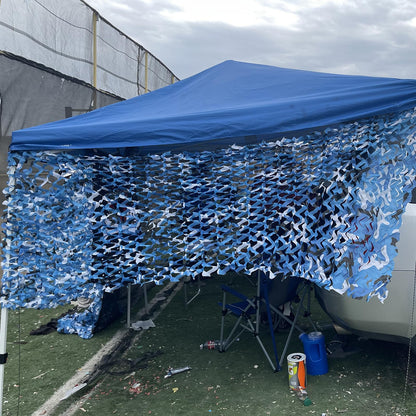 Yeacool Sheerness Camo Netting for Hunting Blind Outdoor Camouflage Netting Bulk Roll for Birthday Party Dinosaur Theme Decor Boat Cover Beach Event (Ocean Camo, 65.6ftx4.9ft, 20m*1.5m)