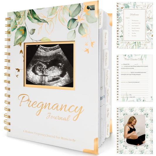 Pregnancy Journal for First Time Moms Gifts - 90 Pages Hardcover Pregnancy Memory Book, Beautiful & Cute Baby Book Keepsake, Ultrasound Baby Scrapbook, Mom To Be Gift (Alpine)
