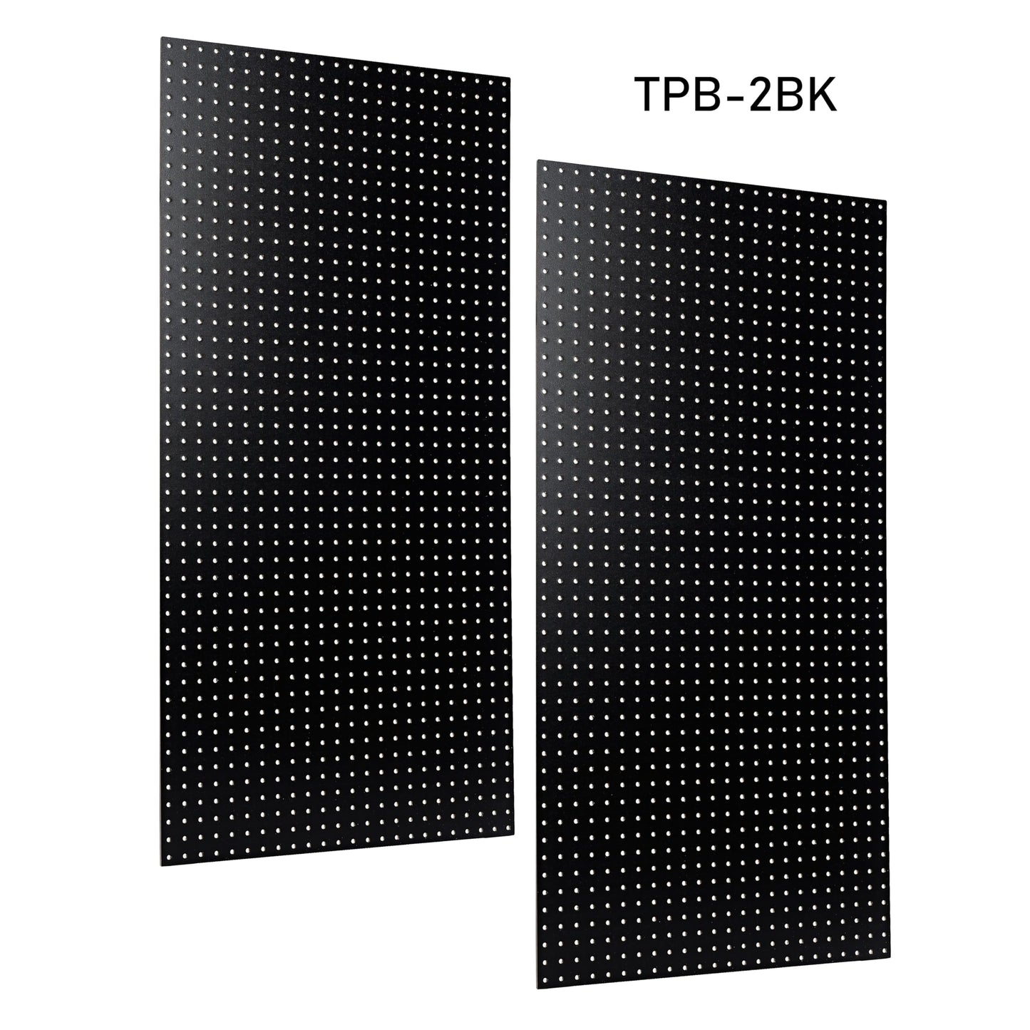 Triton Products High Density Fiberboards - Set of 2 Pegboard Wall Panels for Garage Storage and Organization, 24" x 48" (Black)
