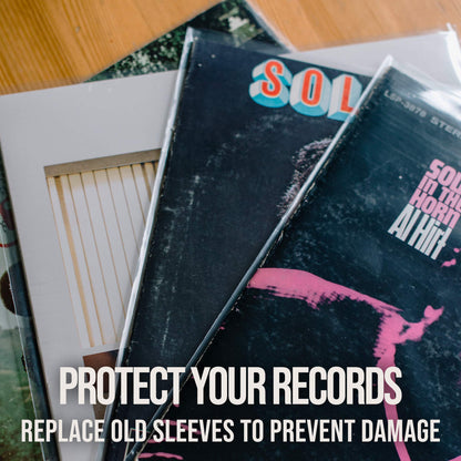 Vinyl Fever Inner Record Sleeves - Heavyweight Acid Free Paper with Rounded Corners for LP Records Storage (25 Pack)