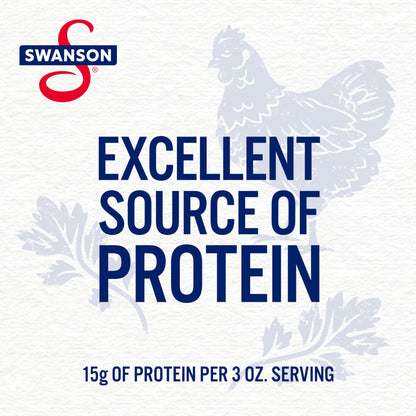 Swanson White Premium Chunk Chicken Breast with Rib Meat in Water, 12.5 oz. (Pack of 2)