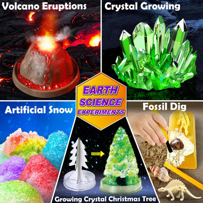 UNGLINGA 150 Experiments Science Kits for Kids, S.T.E.M Educational Project Toys for Boys Girls Birthday Gifts Ideas, Volcano, Chemistry Lab Tools Scientist Set
