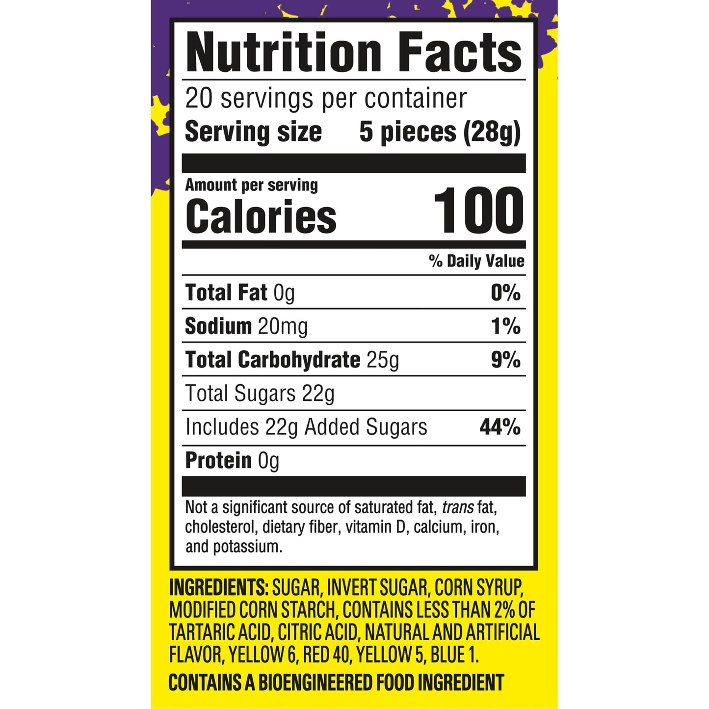 SOUR PATCH KIDS BIG Individually Wrapped Soft & Chewy Halloween Candy, Bulk Candy, 100 Pieces