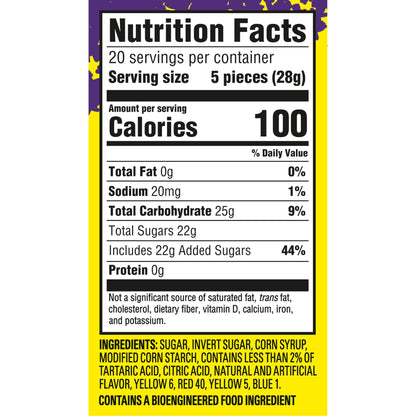 SOUR PATCH KIDS BIG Individually Wrapped Soft & Chewy Halloween Candy, Bulk Candy, 100 Pieces