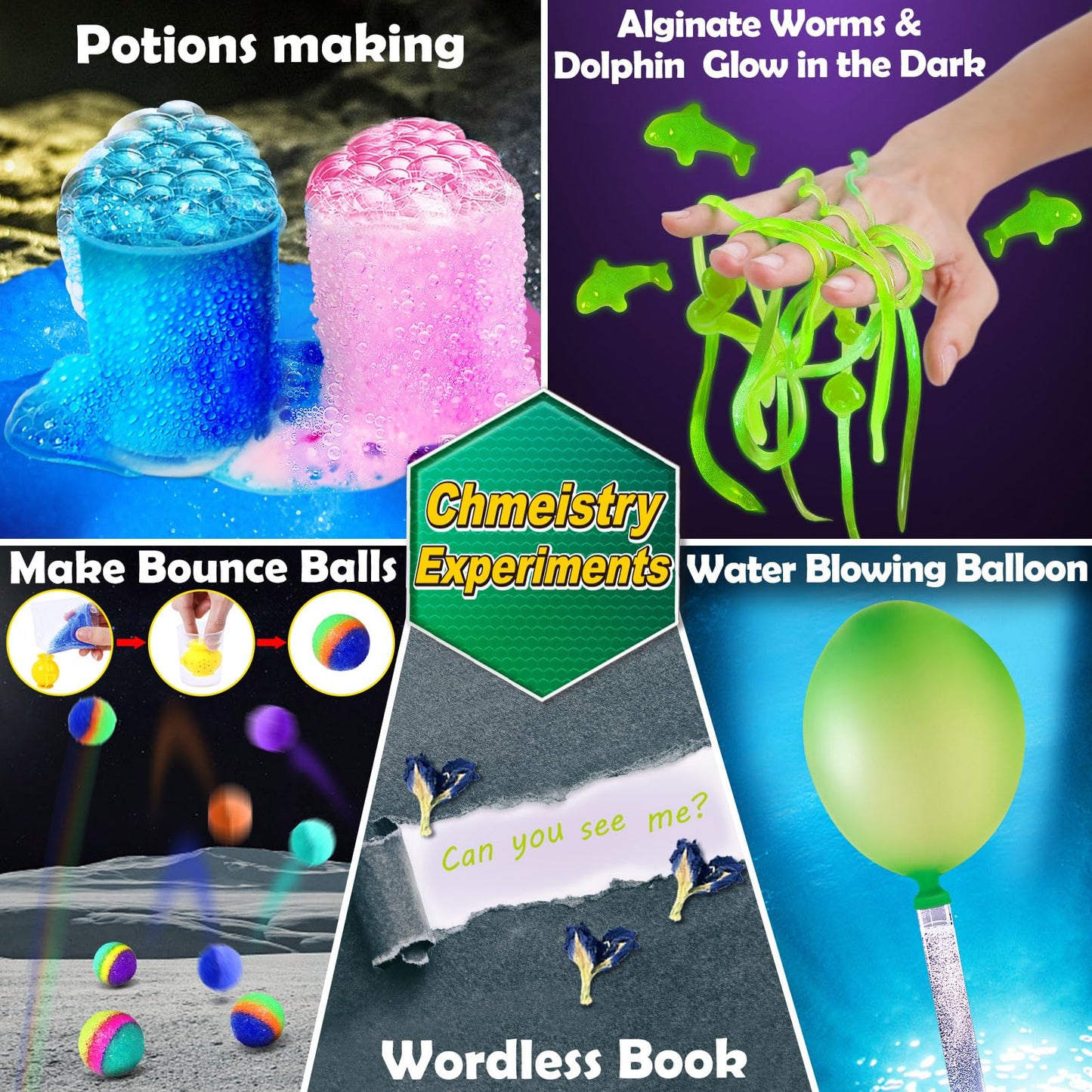 UNGLINGA 150 Experiments Science Kits for Kids, S.T.E.M Educational Project Toys for Boys Girls Birthday Gifts Ideas, Volcano, Chemistry Lab Tools Scientist Set