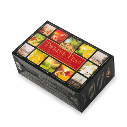Ahmad Tea Variety Gift Box, 60 Foil Enveloped Teabags, Twelve Teas, 1 Count