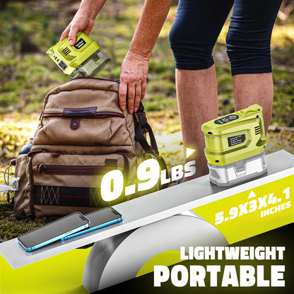 VoLtTech 200W Power Inverter Compatible with Ryobi 18V Battery, 18V to 110V-120V, Portable Phone Charger with USB Charger Adapter, 2 USB Ports & 1 Type-C & 1 AC Outlet (No Battery)