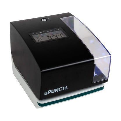 uPunch CR1000 Digital Time Clock and Date Stamp for Small Business: Complete Employee Time Tracking System with 50 Time Cards, Ribbon & Keys
